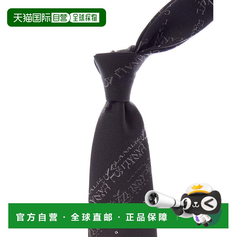 自营canali真丝领带-黑色槽式 美国奥莱直发
