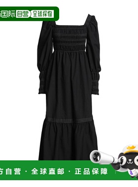 1h可退 香港直邮潮奢 Topshop 女士 中长连衣裙 black黑色 舒适时