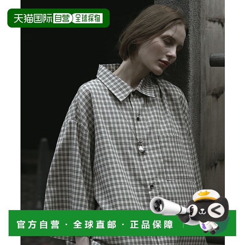 1h可退 日本直邮remer 男女同款 宽松基础半袖衬衫 多色格纹设计