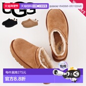 微型女士CLASSIC 日本直邮UGG 靴子羊皮靴踝靴经典 MICRO羊皮黑色1