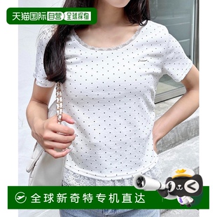 蕾丝领圆领背心上衣 1h可退 短款 日本直邮INGNI女装 125110054 修身