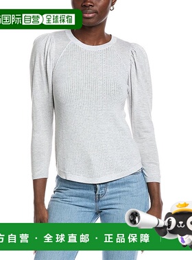 自营autumn cashmere秋季羊绒连肩保暖开衫-灰色 美国奥莱直发