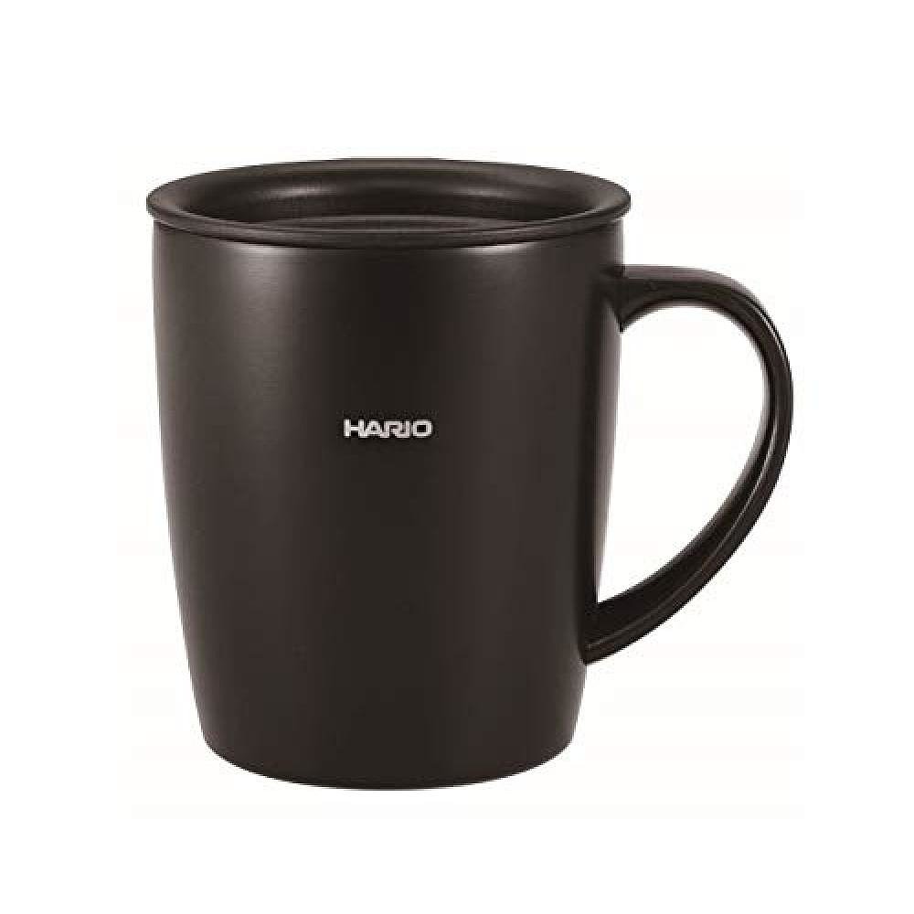 日本直邮Hario杯子瓶黑色带手柄杯盖保暖杯300ml SMF-300-B