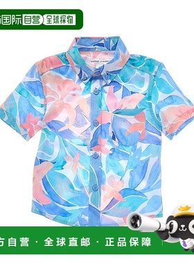 自营 vintage summer复古夏季纽扣衬衫-蓝色 美国奥莱直发