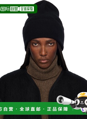 1h可退 香港直邮潮奢 Baserange 女士 黑色 Whit 毛线帽 ACWBRCWI