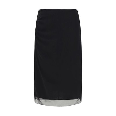 Prada 普拉达 女士 半透明铅笔中长半身裙 P192JGSOOO14XA