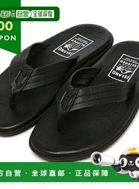 日本直邮Island 拖鞋凉鞋经典夹趾凉鞋黑色男士SLIPPER PB202 BLA