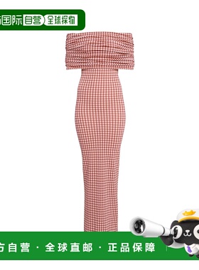 香港直邮Alaia 格纹针织连衣裙 AA9R2714K088B