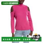 Cutout Cashmere Sweater 自营Maje pink 美国奥莱直发毛衣
