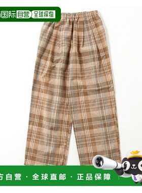 日本直邮UNDYED男装有机棉宽松马德拉斯格纹长裤 UNS25SPT014