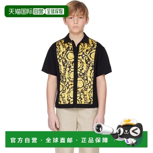 范思哲 versace 女童 黑色 Paneled 1h可退 Barocco 香港直邮潮奢
