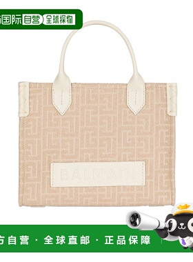 香港直邮Balmain B-Army 小号字母帆布皮革手提包 FN1FE818TJSQ