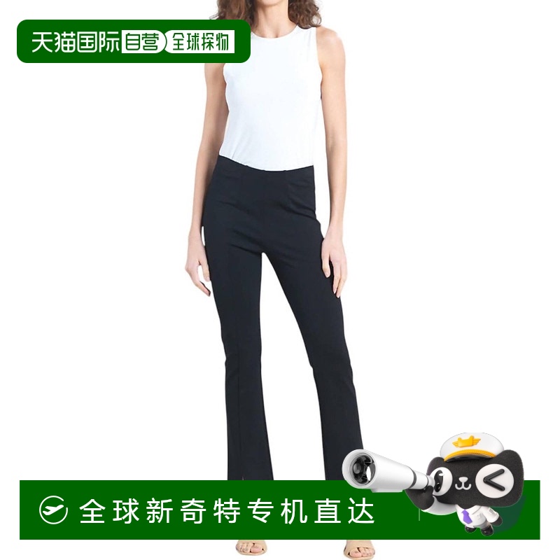 自营 clara sunwoo黑色Ponte Kick前叉长裤 美国奥莱直发
