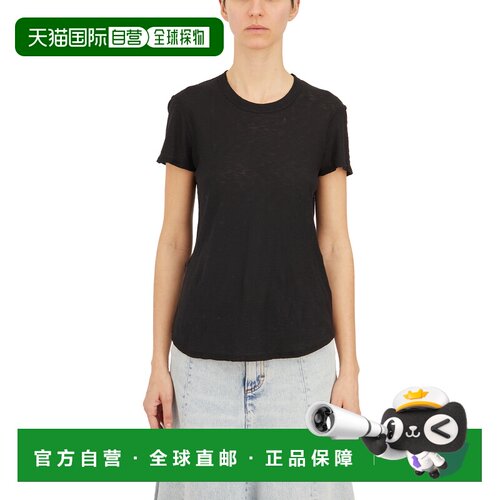 香港直邮James Perse 女士T恤 HWUA3037BLK CO 黑色