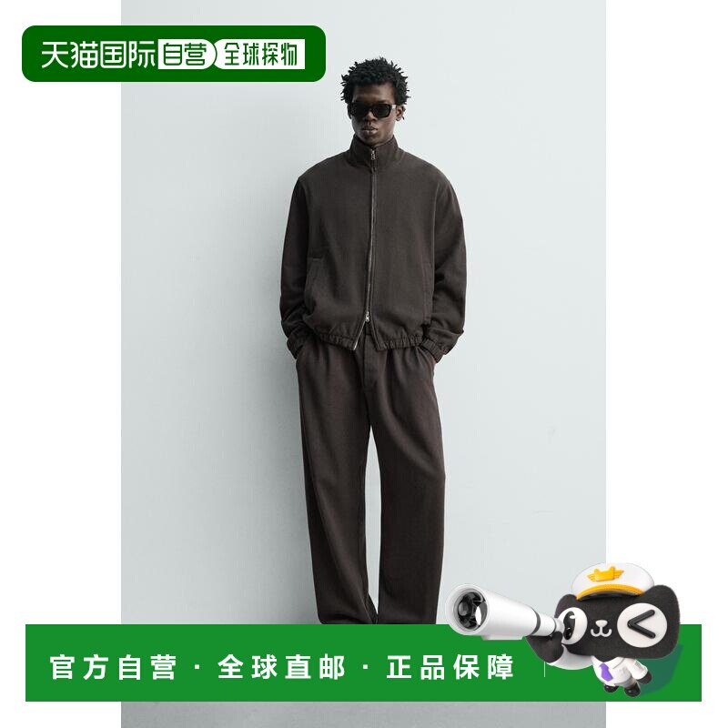 日本直邮Zara破损处理针织运动裤休闲裤阔腿裤卫裤