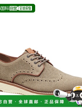 自营Johnston & Murphy Men's Hodges Knit Wingtip  Shoe - taup