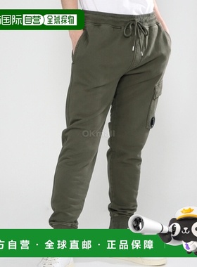 韩国直邮CP COMPANY 拉绒雾化斜角抓绒工装运动裤 (17CMSP062A 00