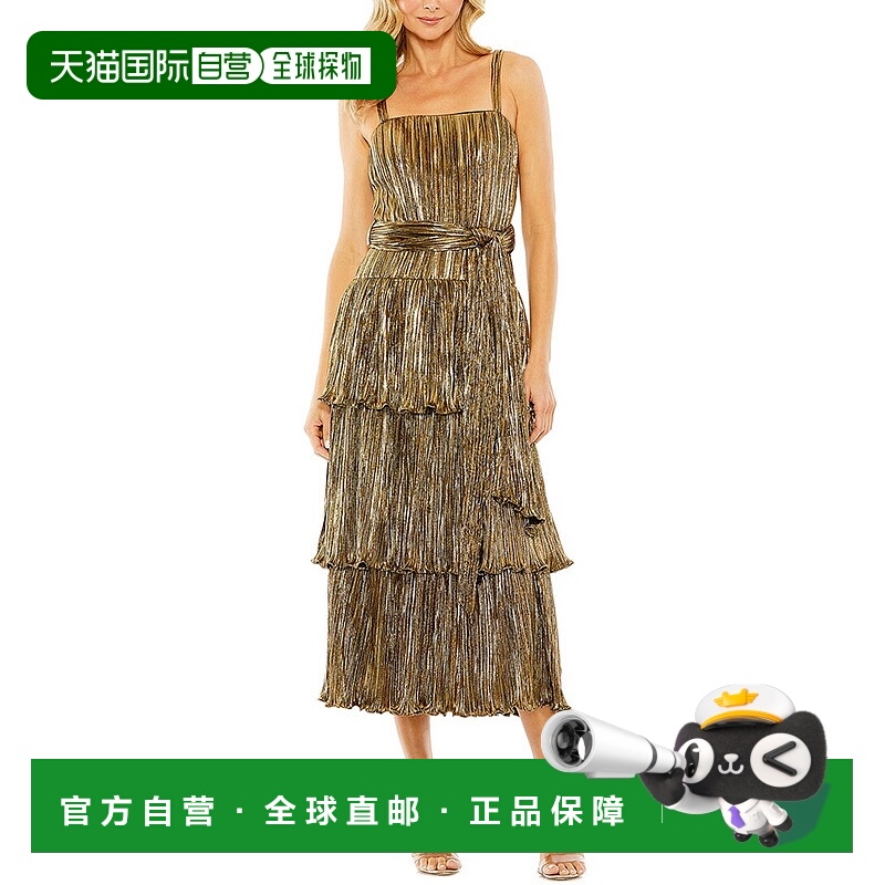 自营 Mac Duggal Midi Dress - yellow 美国奥莱直发