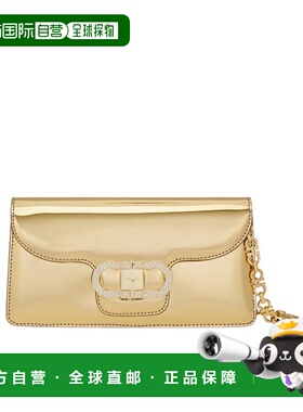 1h可退 香港直邮Salvatore Ferragamo Gancini双链条单肩包 22104