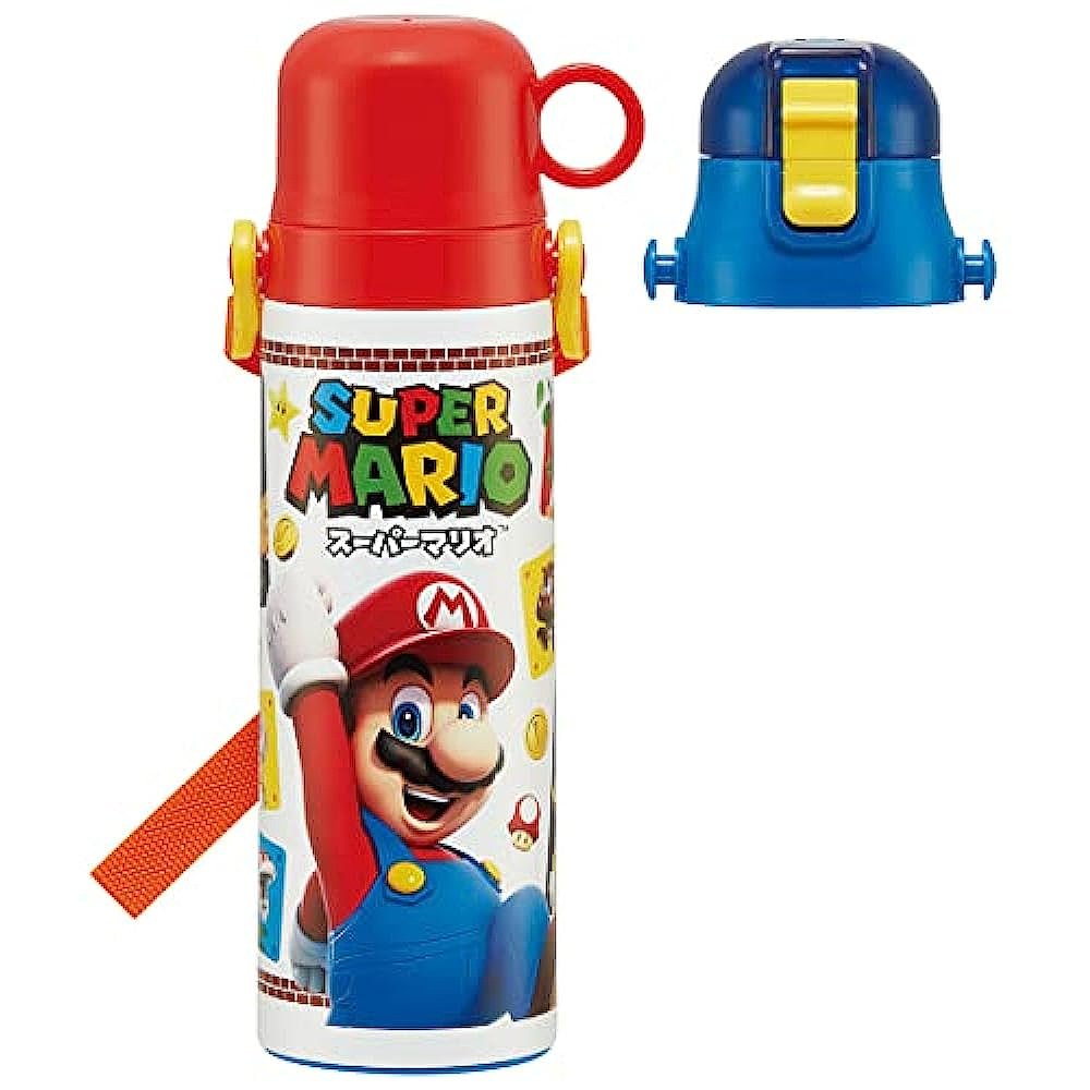 【日本直邮】Skater儿童运动水壶580ml/570ml超级马里奥23SKDC6-A