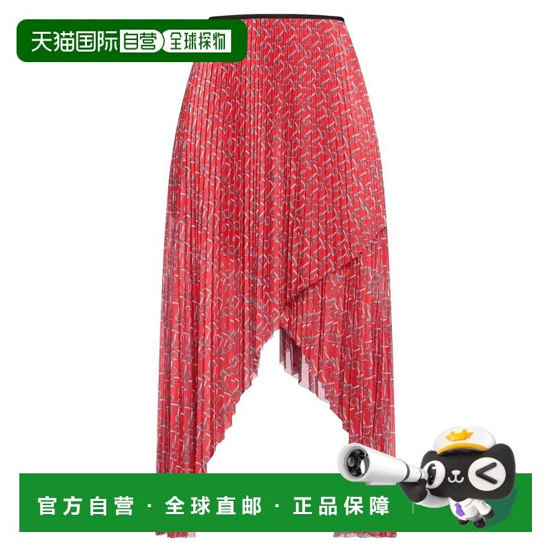 香港直邮潮奢 Burberry 巴宝莉 女士 长款半身裙 red红色 舒适时,女装/女士精品,半身裙,淘宝优惠券,粉丝福利购,淘宝优惠卷