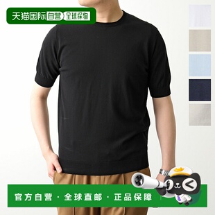 日本直邮FILIPPO DE LAURENTIIS 针织T恤 GC1MC CR14R 男士短袖绉
