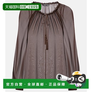 福特 汤姆 女士 透视真丝乔其纱衫 香港直邮Tom 上衣女装 Ford