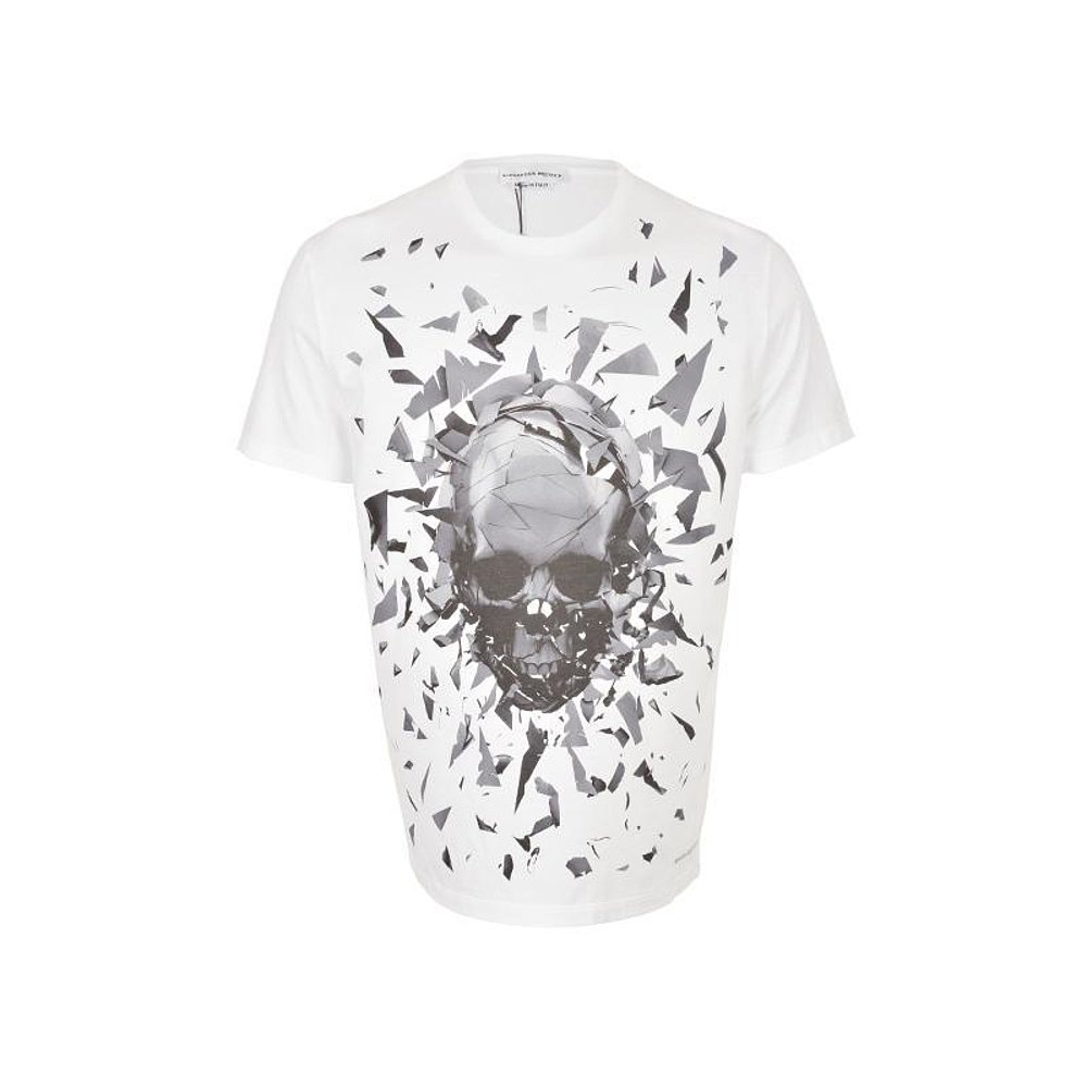 A.MCQUEEN 麦昆 /男士前卫骷髅印花全棉短袖T恤551779MZ73