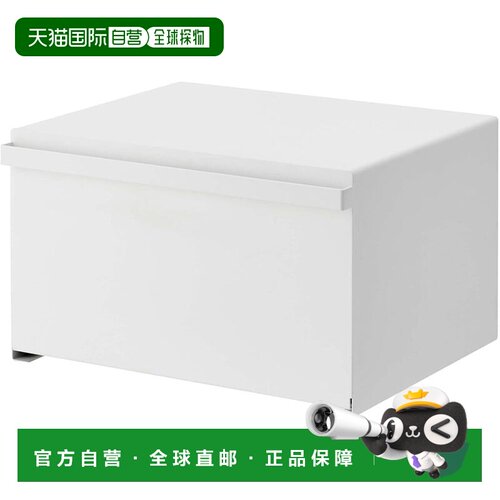 【日本直邮】山崎实业厨房用多功能大容量收纳盒27L白色 4352