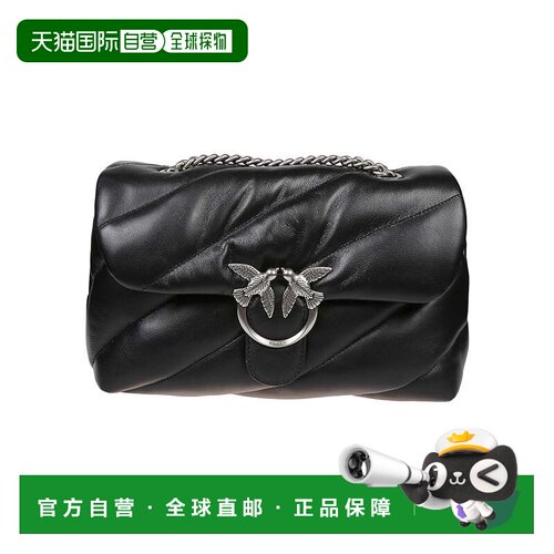 自营pinkoLove Classic Puff羊皮单肩包-黑色 美国奥莱直发链条包