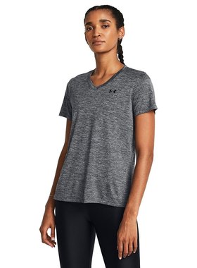 Under Armour Tech 短袖 V 领扭纹 Castlerock/钢/黑色