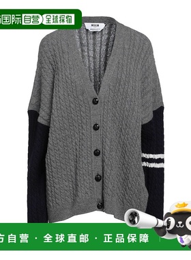 1h可退 香港直邮潮奢 Msgm 女士 针织开衫 grey灰色 舒适时尚羊绒