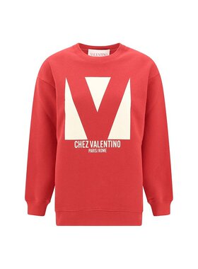 Valentino 华伦天奴 女士 徽标印花圆领卫衣 6B3MF24F960