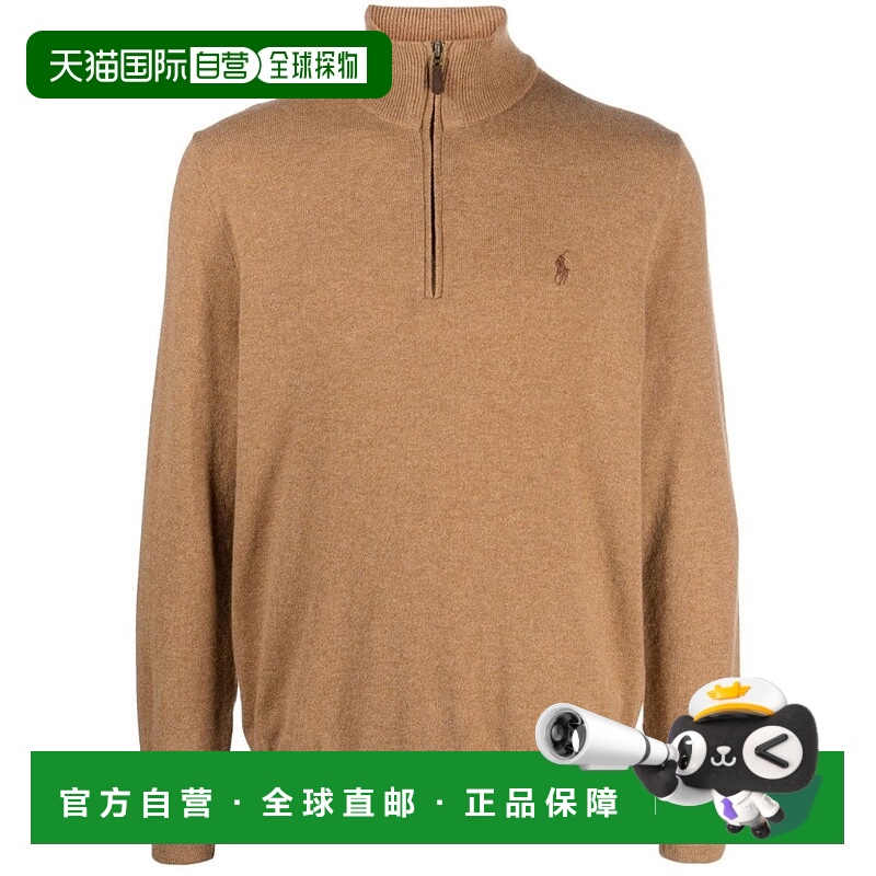 自营polo ralph laurenRibbed High Collar Wool Pullover Sweate