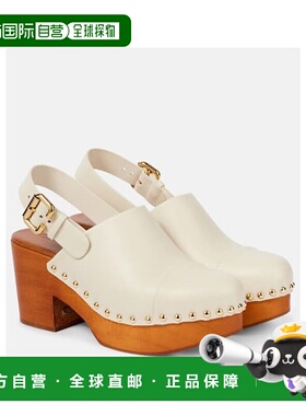 1h可退 香港直邮潮奢 Chloe 蔻依 女士 Jeannette 铆钉皮质木屐