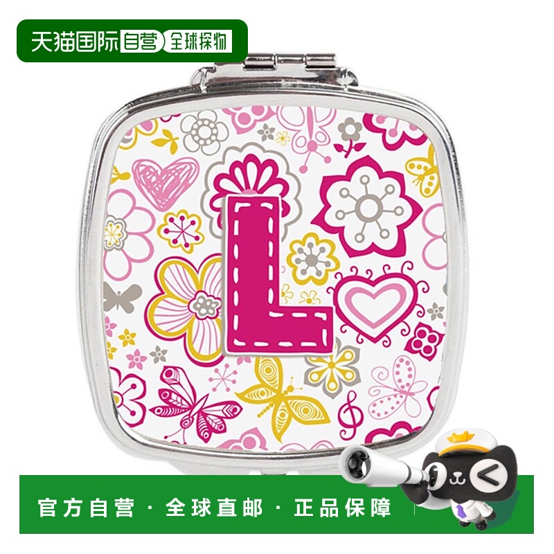 自营 Carolines Treasures CJ2005-LSCM 字母 L 花蝴蝶粉色正品