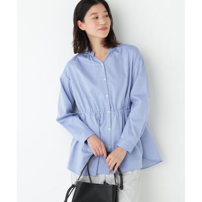 日本直邮HUMAN WOMAN 女装 牛仔布抽绳衬衫 0776110316