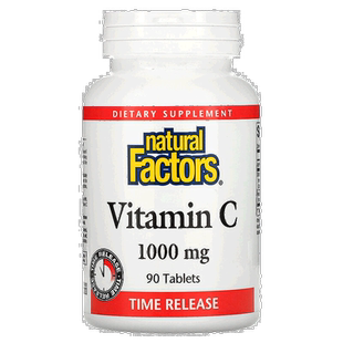 香港直发Naturalfactors然自自然维生素C缓释片保护骨骼牙龈90片