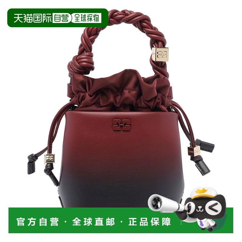 1h可退 香港直邮GANNI 女士单肩包 A6703730 AW2025 深棕色 Mini