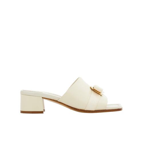 Salvatore Ferragamo 徽标方头高跟凉鞋 01H344