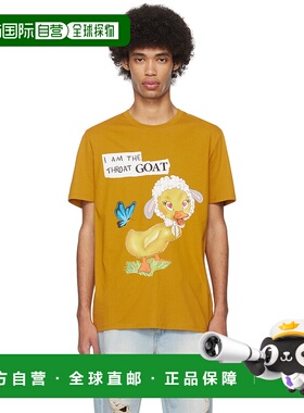 1h可退 香港直邮潮奢 EGONLAB. 男士 黄色 Goat T 恤 SS24TE001E