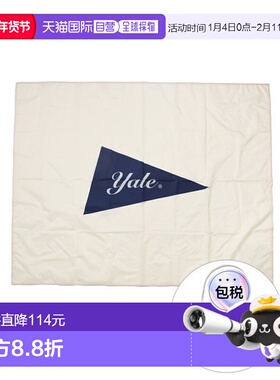 韩国直邮YALE POCKETABLE FLAG LOGO POUCH PICNIC MAT IVORY野餐