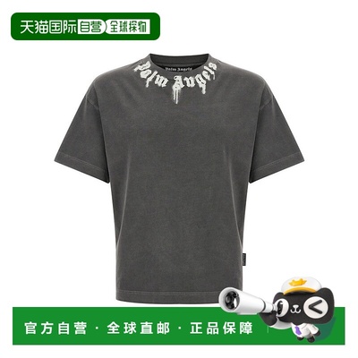 自营palm angelsLogo Print T-Shirt - grey 美国奥莱直发
