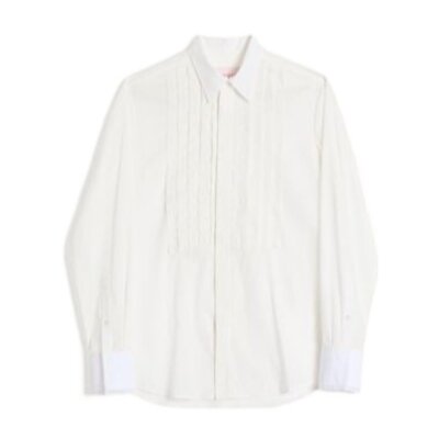 VALENTINO 男士衬衫 VABQ57AKH0NE SS2025 白色 长袖衬衫