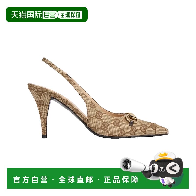 1h可退Gucci 古驰 女士 饰马衔扣后系带浅口鞋高跟女鞋单鞋 79468图片