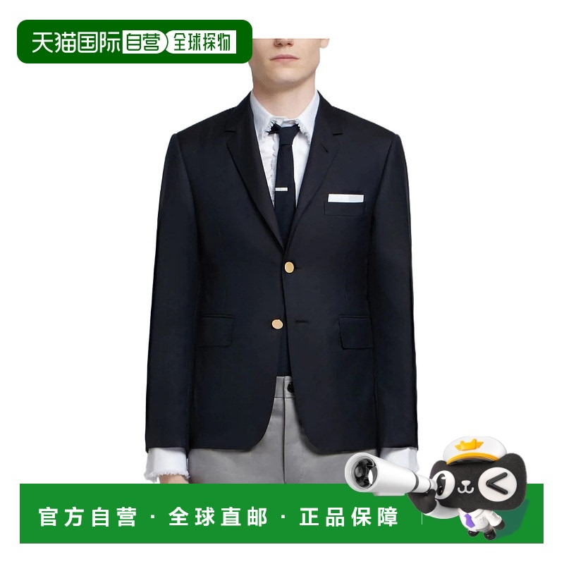 香港直邮Thom Browne 海军蓝修身西装外套 MJC001A00626