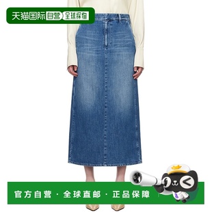 女士 1h可退 华伦天奴 valentino 蓝色褪色牛仔半身 香港直邮潮奢