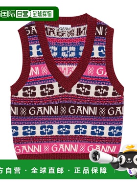 香港直邮Ganni 羊毛混纺针织马甲 K2121