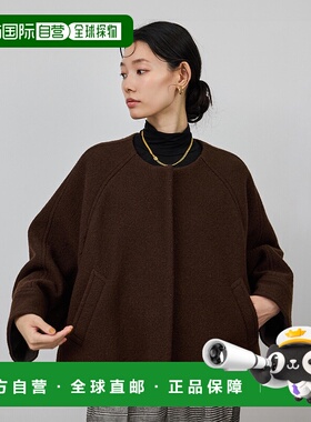 1h可退 日本直邮Bellandi 女士宽松仿羊毛质感拉链夹克 金色拉链