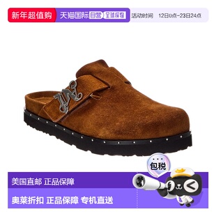 自营Palm Angels Studded PA Suede Mule - brown 美国奥莱直发